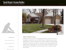 Tablet Screenshot of davidhuntercustombuilder.com